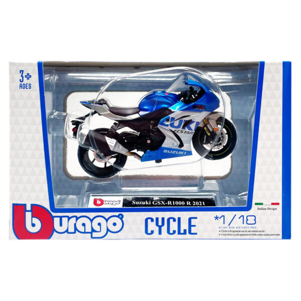 Дитяча модель Мотоцикла "Suzuki GSX-R1000 R 2021" 18-51030-13 масштаб 1:18