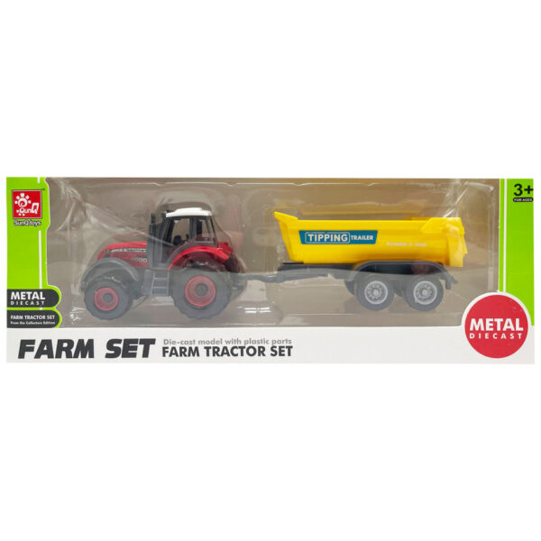 Дитячий трактор з причепом "Farm Set" SQ82002-1B(Red-Yellow)