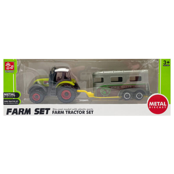 Дитячий трактор з причепом "Farm Set" SQ82002-1B(Green-Grey)