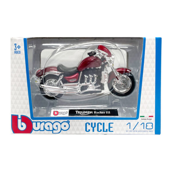 Дитяча модель Мотоцикла "Triumph Rocket" Bburago 18-51030-16 масштаб 1:18