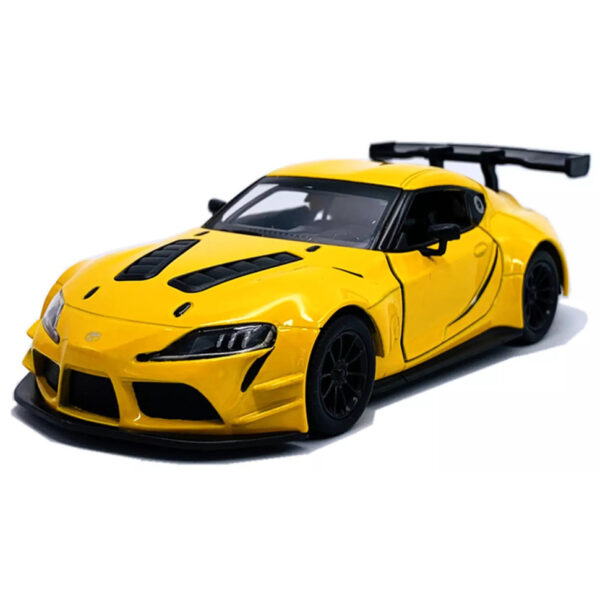 Машинка інерційна "Toyota GR Supra" KT5421W(Yellow) масштаб 1:43