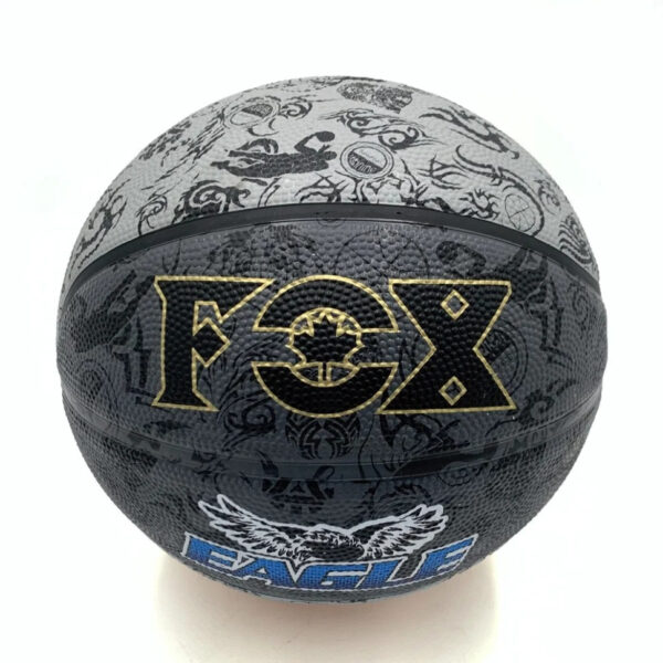 М'яч баскетбольний Fox ball №7 NE-BAS-1027, чорно-сірий